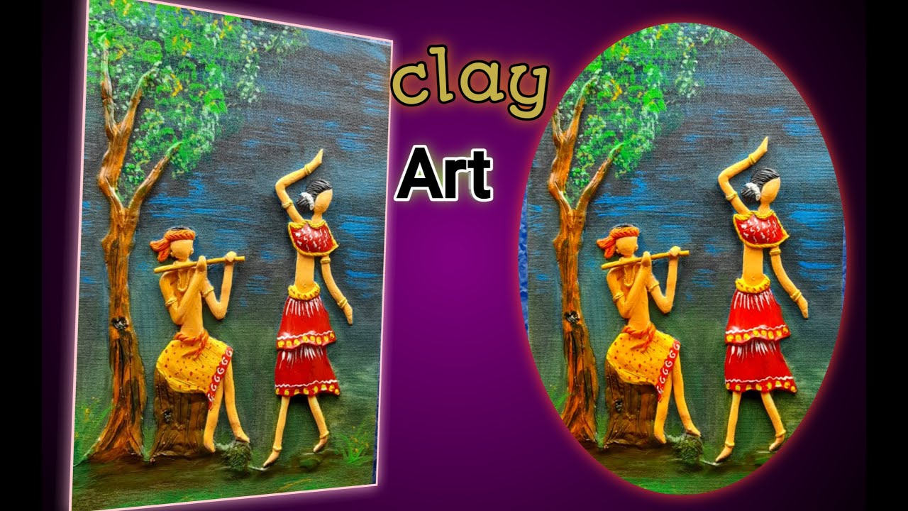 3D Painting  //Clay Painting on Canvas  //Tribal Mural clay art //Wall decor ideas