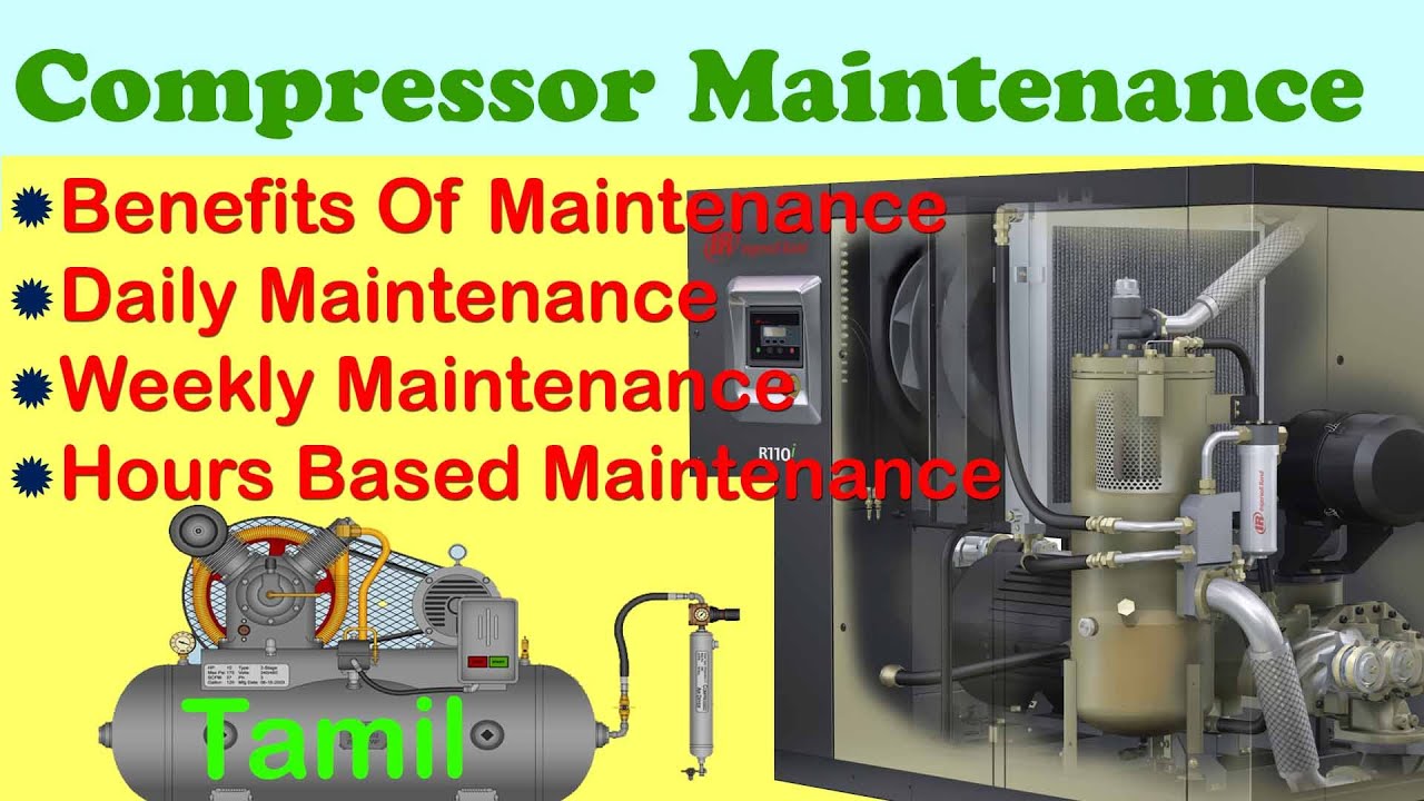 Compressor Maintenance in Tamil || Compressor Check List || Air Compressor Service(Screw Compressor)