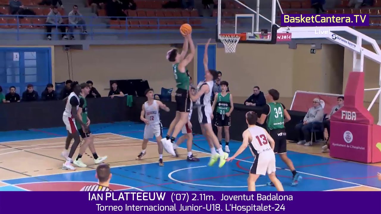 IAN PLATTEEUW FERNANDEZ ('07) 2.11m. Joventut Badalona. Torneo Internacional U18M. L'Hospitalet-24
