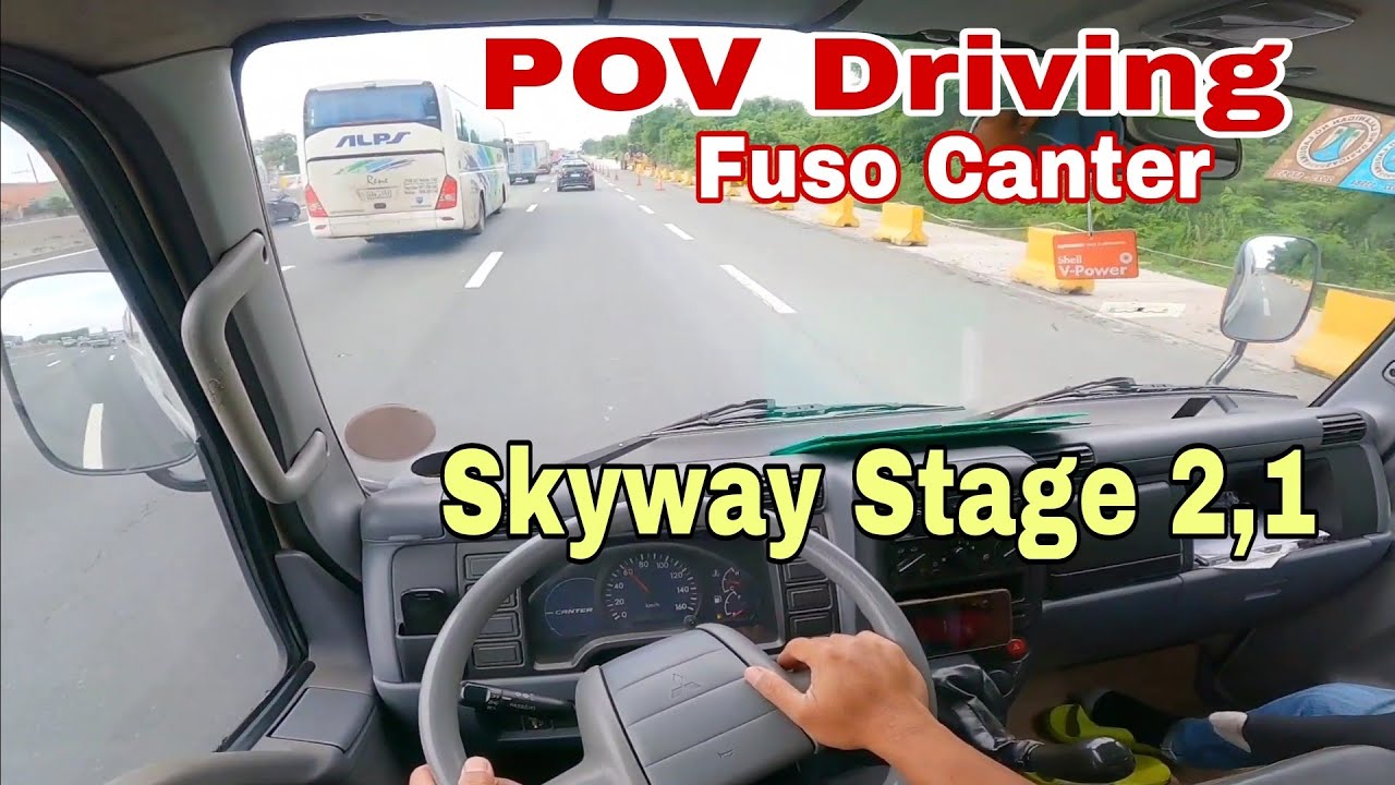 POV Driving Mitsubishi Fuso Canter FB body Van.Skyway Stage 2 and 1.