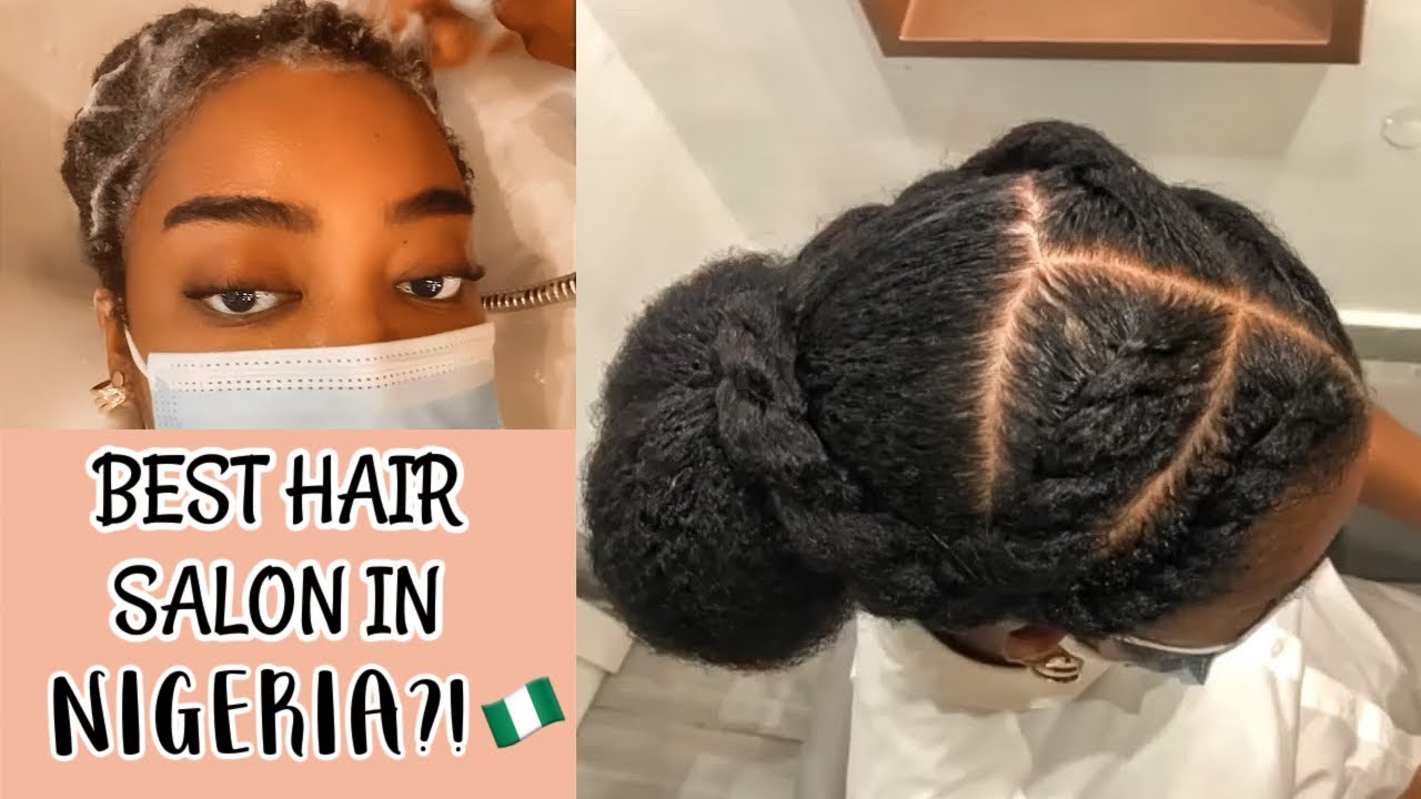 IS THIS THE BEST NATURAL HAIR SALON IN LAGOS, NIGERIA?| FIRST TIME USING HEAT ON TYPE 4 HAIR?!!