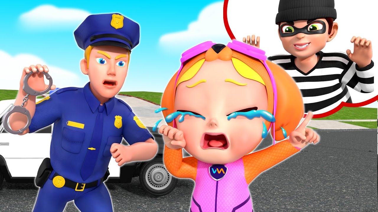 Police Chase Thief - Go Away Bad Guys | Police Songs | Nursery Rhymes & Kids Song