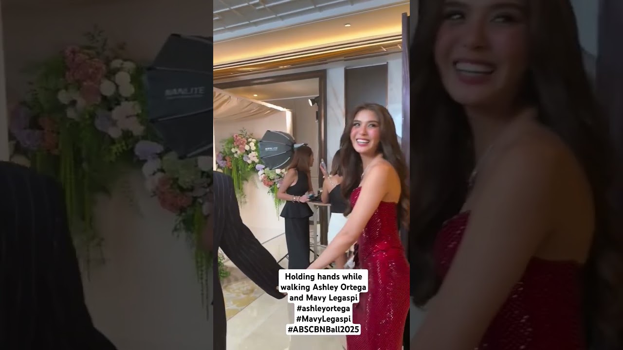 Holding hands while walking Ashley Ortega and Mavy Legaspi #ashleyortega#MavyLegaspi #ABSCBNBall2025