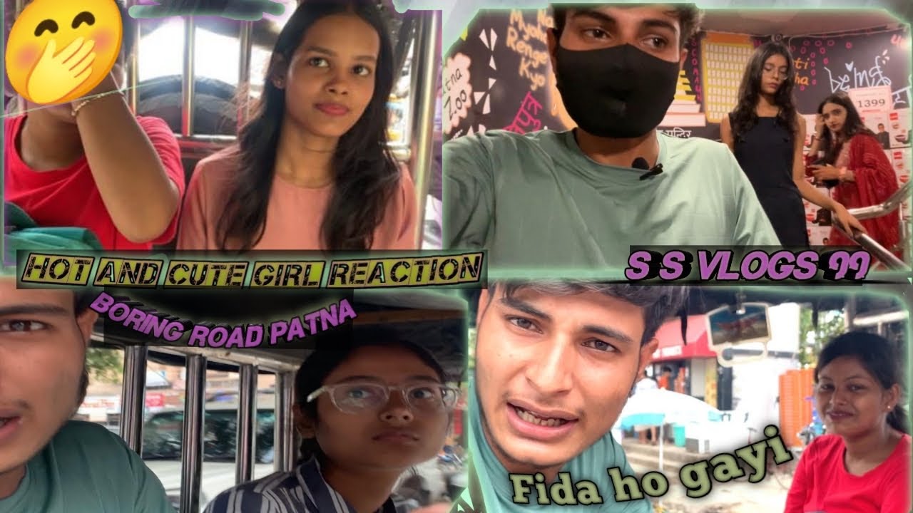 Hot and cute girls reaction 🫣 Boring Road Patna #reaction #patna #boringroad #cutegirlpranks