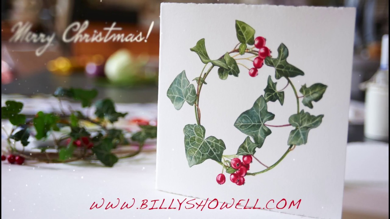 How to paint an Ivy Wreath - Preview⎮Billy Showell ⎮Watercolour Beautiful