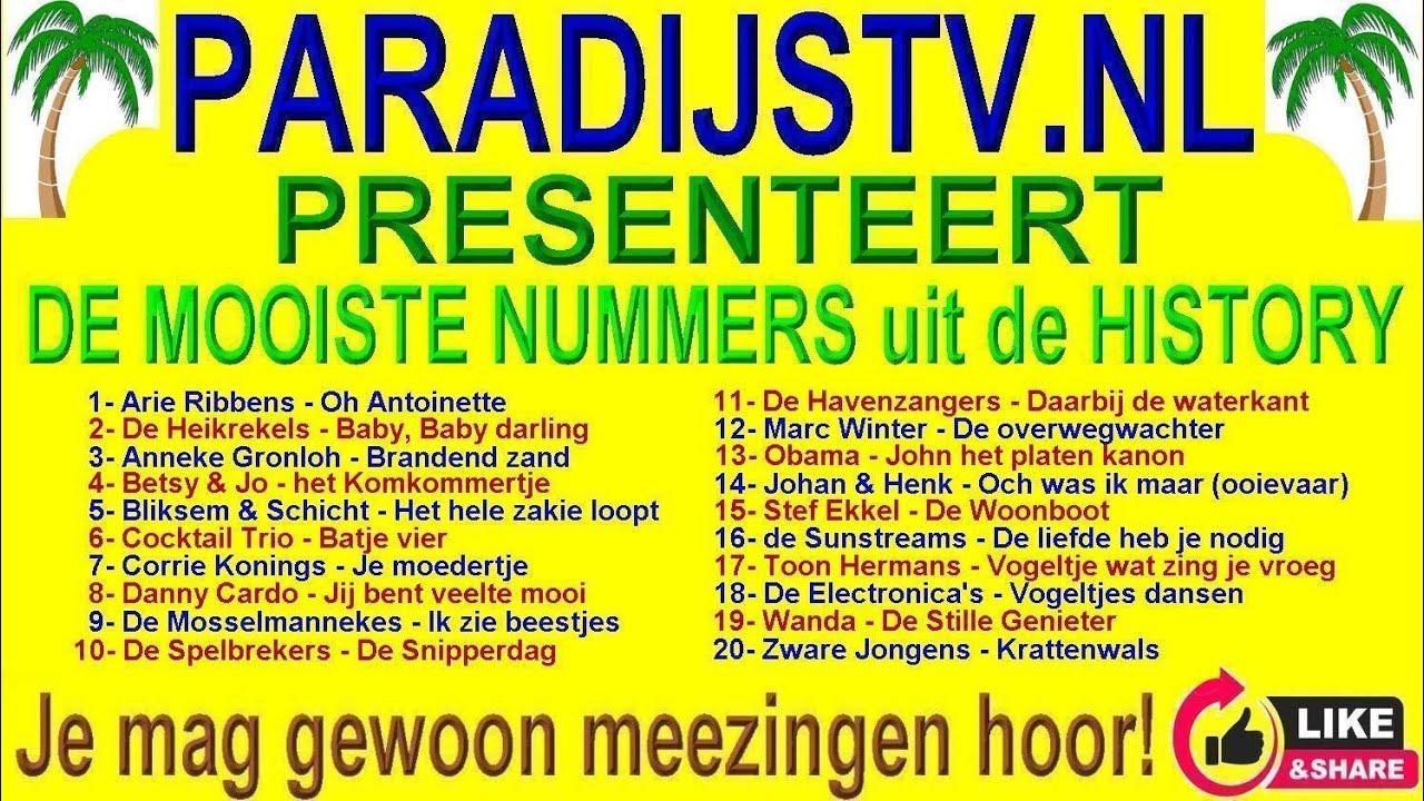 ParadijsTV 11-feb-2025met mooie nummers uit de History