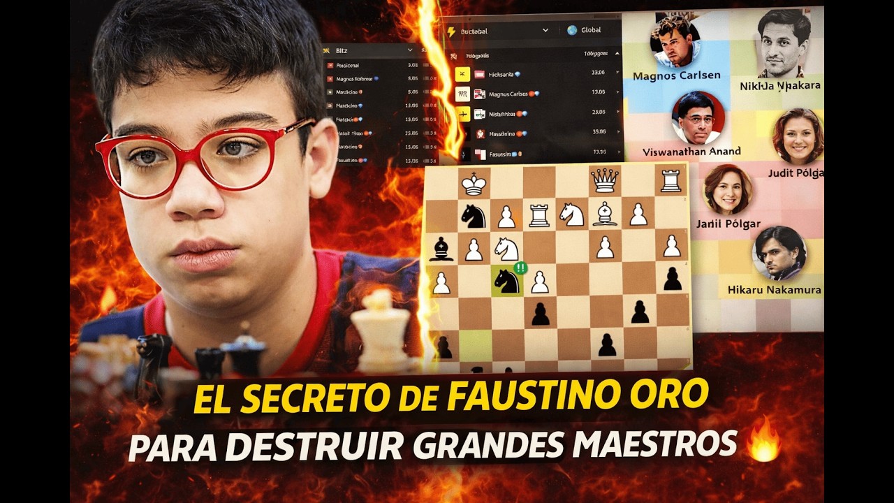 El SECRETO de Faustino Oro: ¿Por qué DESTRUYE a los Grandes Maestros? ♟️🔥