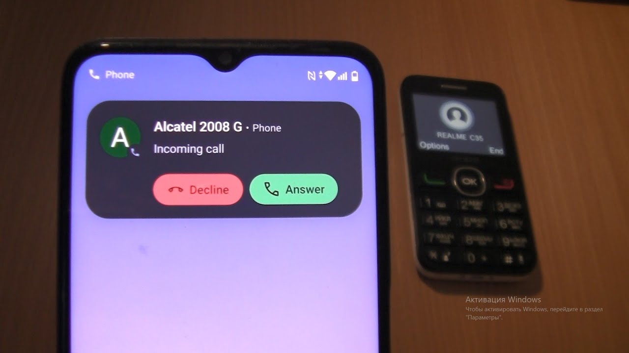 Incoming call&Outgoing call at the Same Alcatel 2008 G+Realme c35