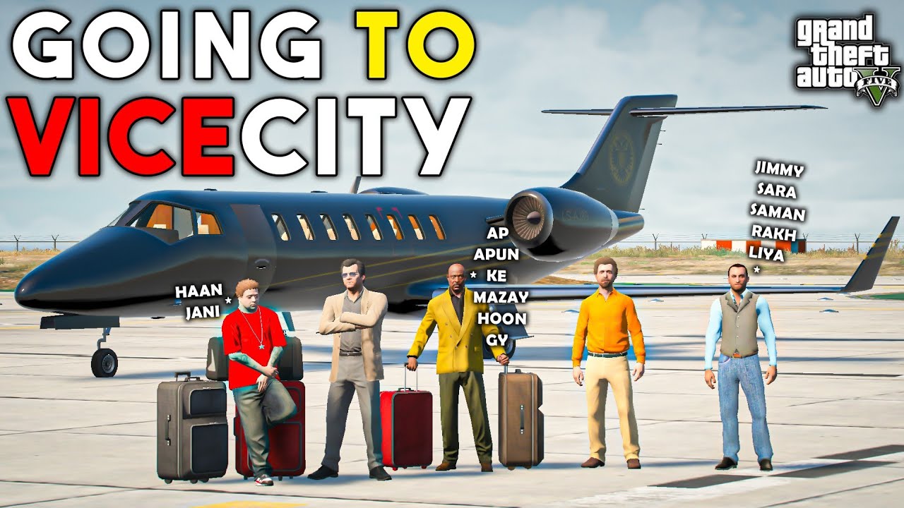 MICHAEL & BOIZ GOING TO VICE CITY | GTA 5 | Real Life Mods #326 | URDU |