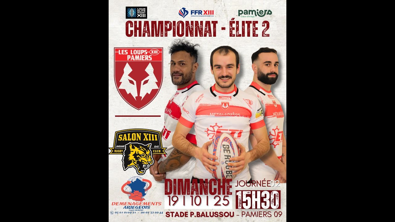 Elite 2 - Journée 2 - Rugby à XIII - Les Loups Pamiers XIII vs SALON XIII