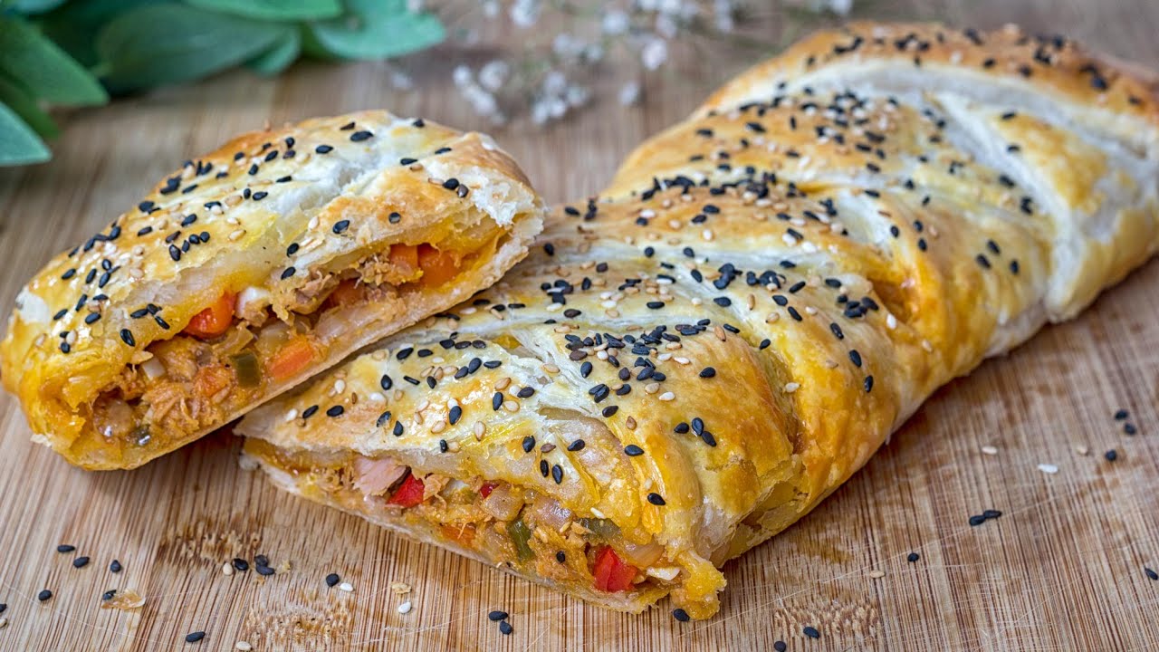 TRENZA DE HOJALDRE RELLENA para llevar a tus reuniones de amigos