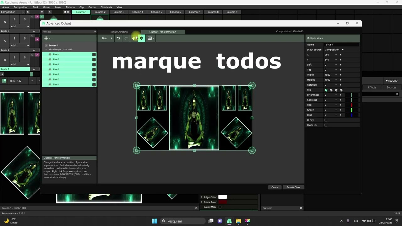 SLICE EDGE, SLICE STROBE MAPEAMENTO +