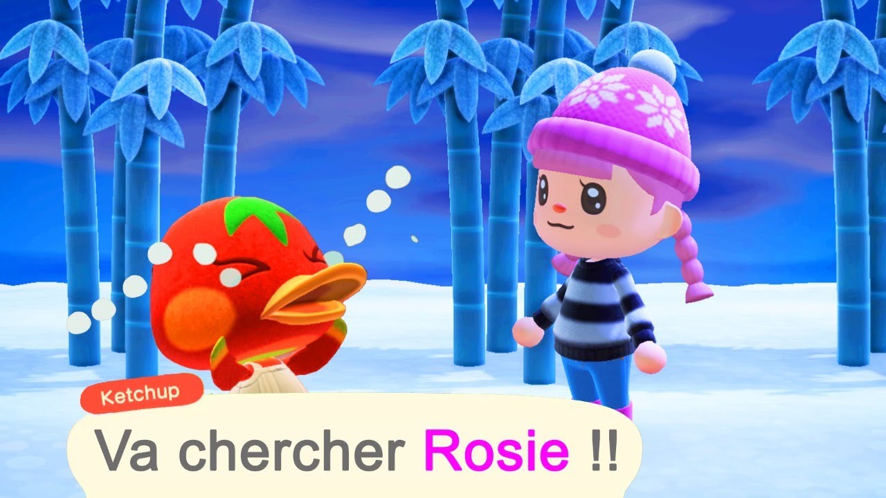 JE VEUX ROSIE CHASSE À L'HABITANT ANIMAL CROSSING NEW HORIZONS LIVE ACNH FR
