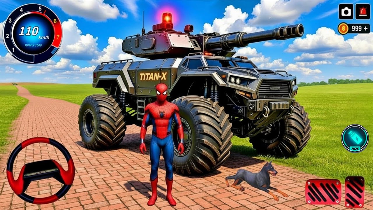 🥰 Monster Police Truck 🦚UFO Spiderman Gameplay 🥳 Indian Thift Aura Simulator🔥 Police Car Carnival 3D