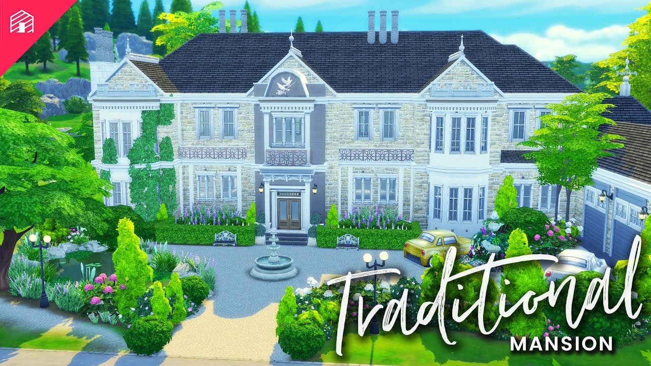 The Sims 4: Speed Build | Traditional Mansion | Part 1 (CC Free)