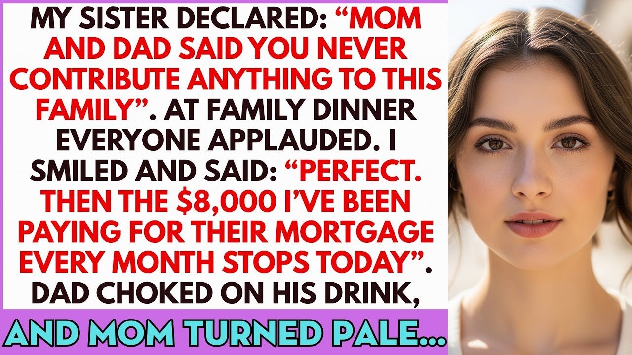 My Sister Declared_ _Mom And Dad Said You Never Contribute” At Family Dinner—Everyone Laughed So I…