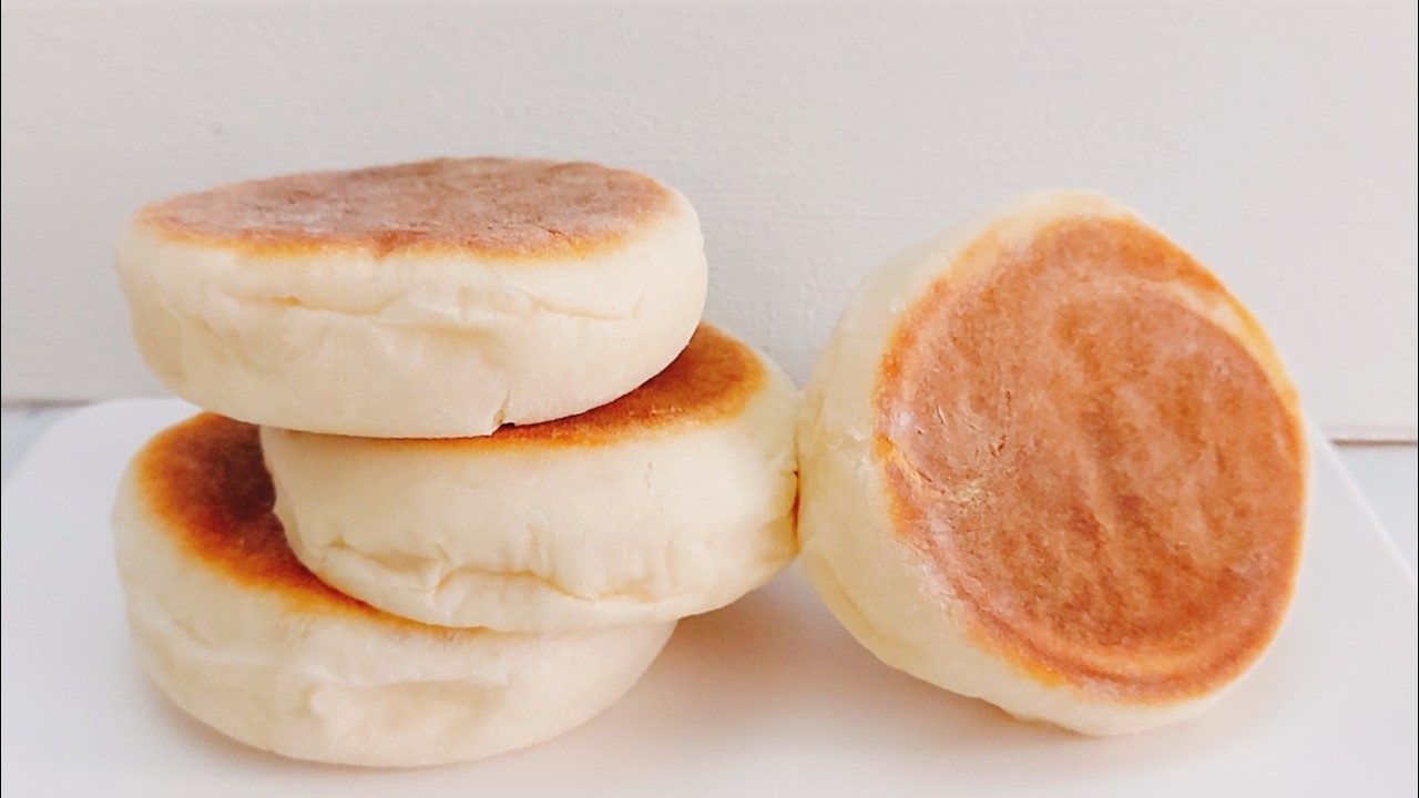 English Muffin อิงลิช มัฟฟิน ทำในกระทะ ไม่ใช้พิมพ์ หนานุ่มเบาอร่อย