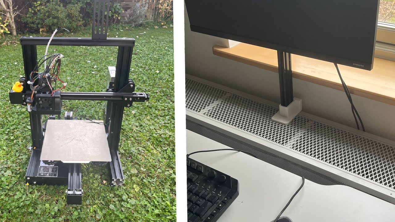 Turning my old 3d Printer into a slim Monitor Stand