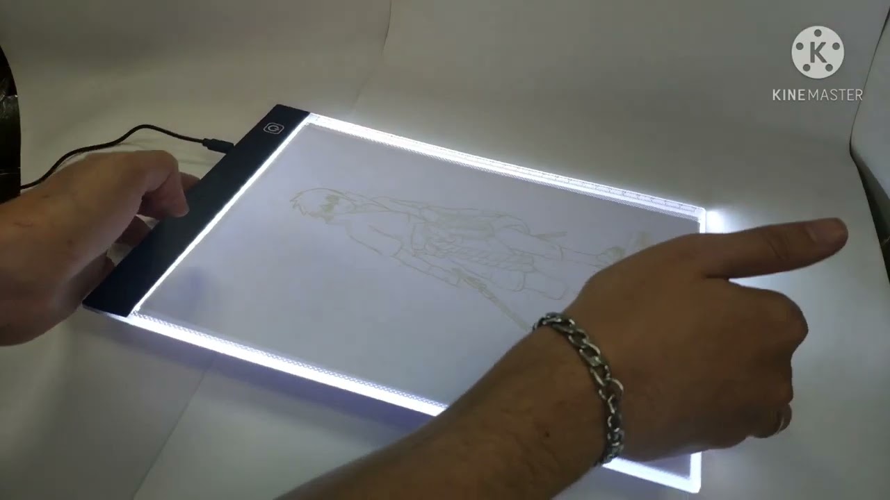 Mesa de Copiar Traço Para Desenhos Folha A4 Led Ajustavel