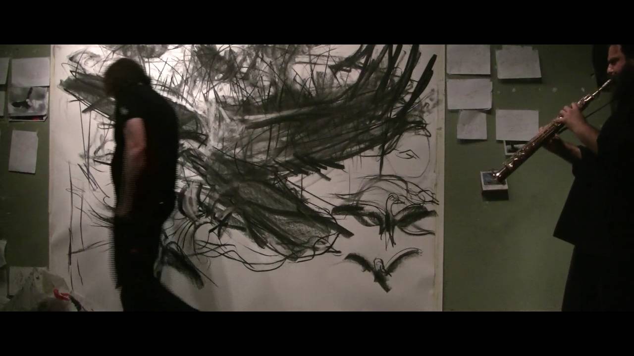 Prayer for an uncertain journey painting soprano sax and didgeridoo free improvisation