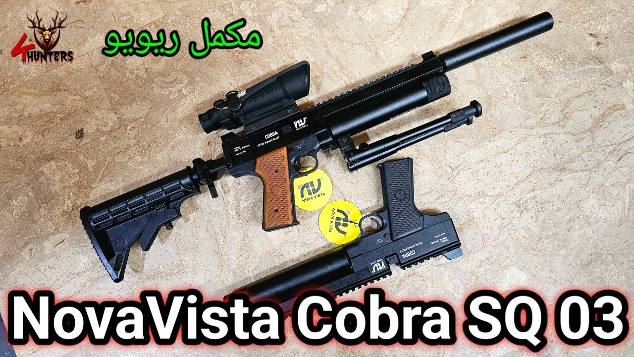 1/2 NovaVista Cobra SQ 03 pcp air Pistol full review by 4Hunters