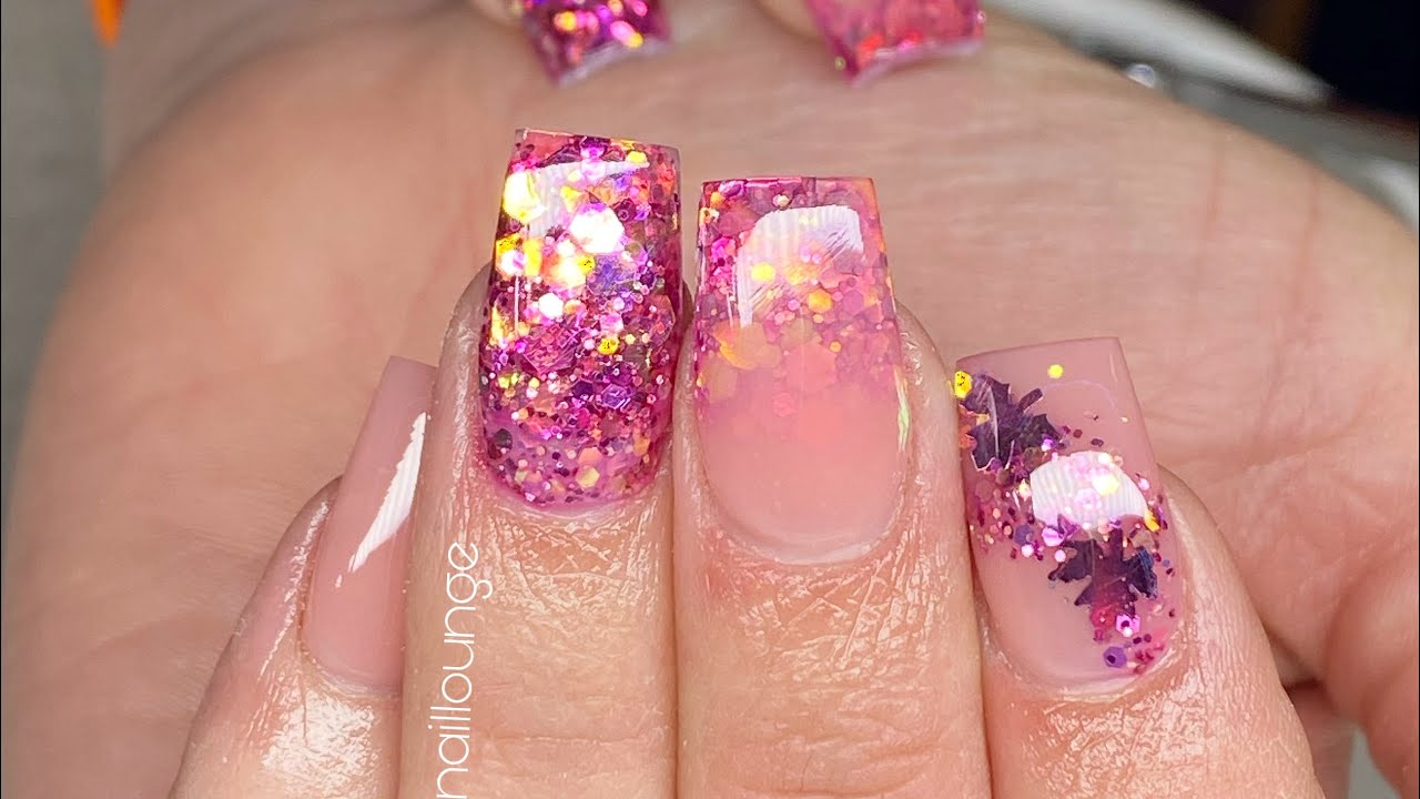 Autumn nail design  | pink acrylic nail design | inc Delanie nail drill review