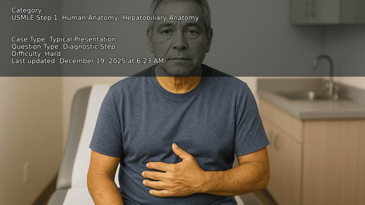 Hepatobiliary Anatomy, Human Anatomy, USMLE Step 1 - Full Vignette with Extended Explanations