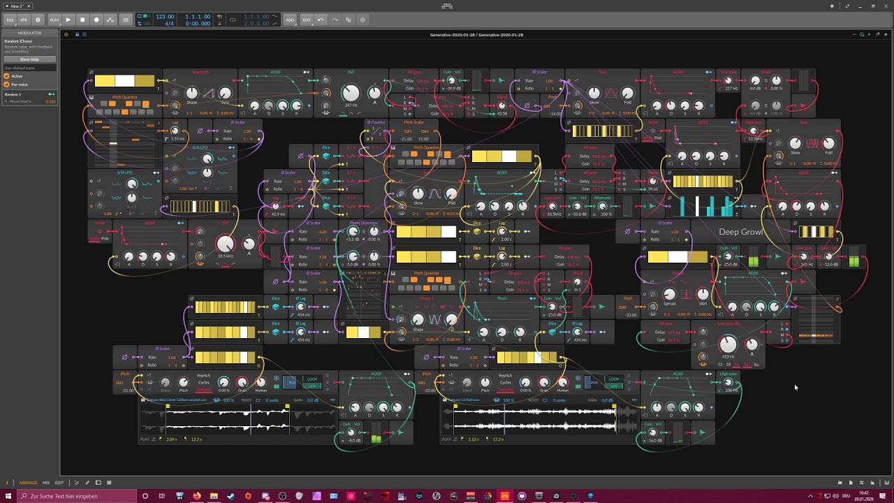 Generative-2020-01-28- Deep Growl - Bitwig Studio #Gridnik #Ambient