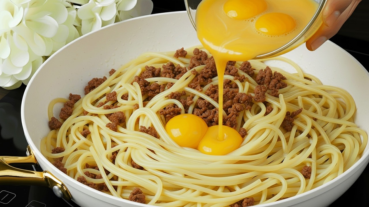 Gebratene Spaghetti mit Ei – ein einfaches Rezept, das alle begeistert