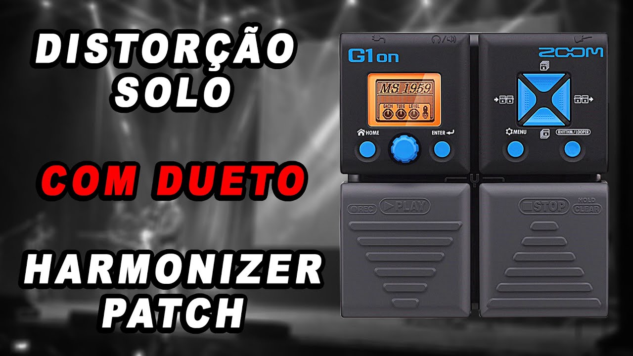ZOOM G1ON - Distorção Solo Com Dueto (Harmonizer Patch)