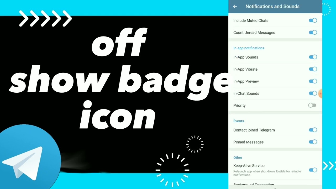 How To Turn Off Show Badge Icon On Telegram App