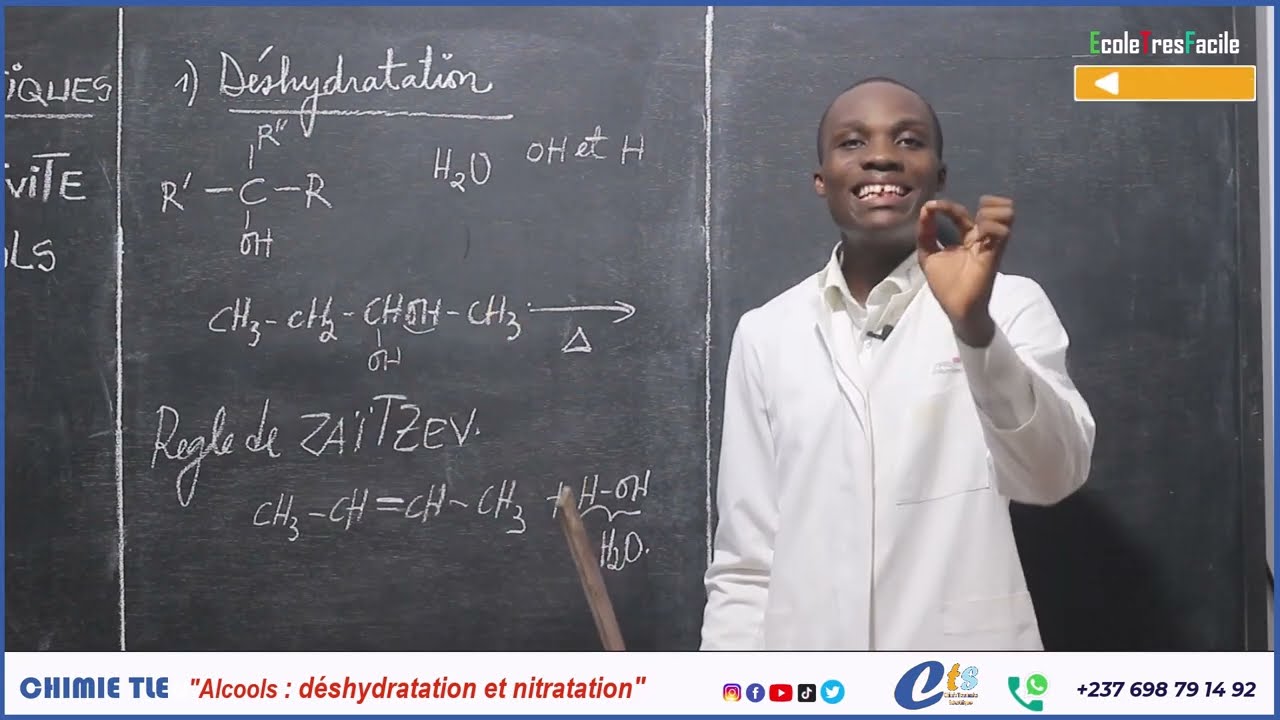 Chimie Terminale #7 - les alcools : déshydratation et nitratation