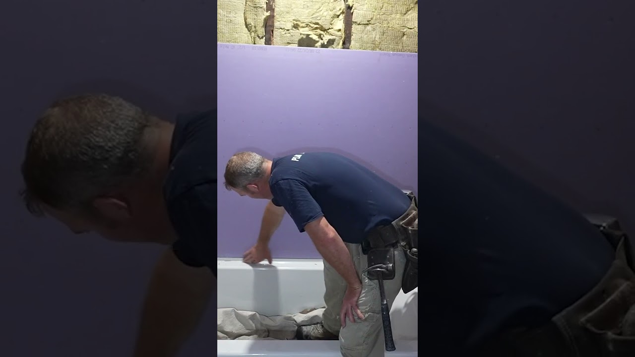 Drywall for a Tub Surround #shorts