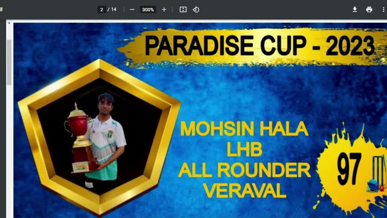 PARADISE CUP 2023 AUCTION 08 MARCH 2023