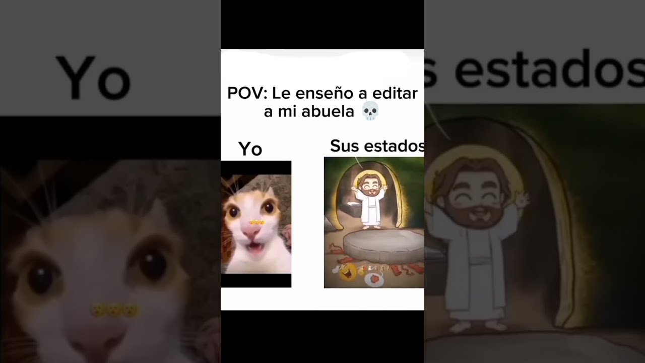 Pov le enseño a editar a mi abuela 💀 #memes #edit #capcut #jesus #xd