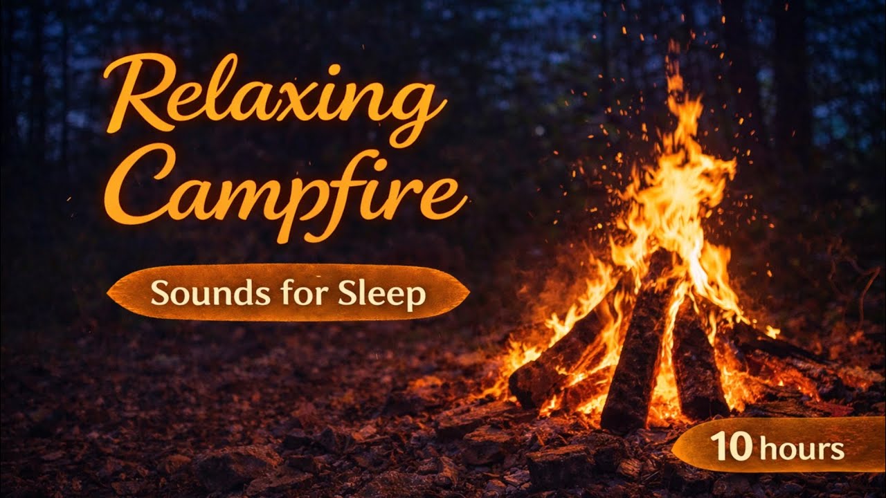 Campfire Sounds for Sleep & Relaxation | 10 Hours [NO ADS]