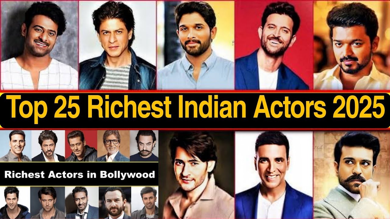 Top 25 Richest Indian Actors 2025 #actors​ #bollywood​ #2025 #top10richestperson #tollywoodactor