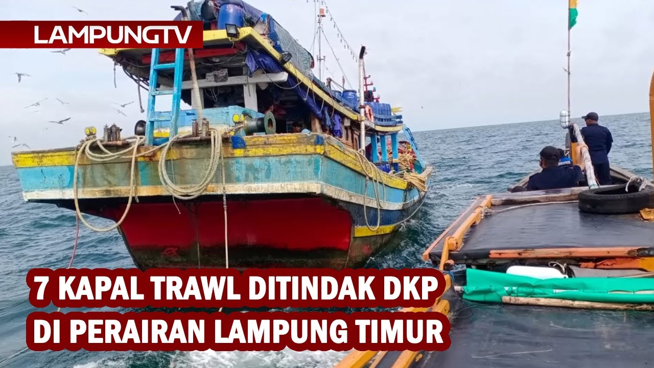 Tujuh Kapal Trawl Ditindak DKP di Perairan Lampung Timur