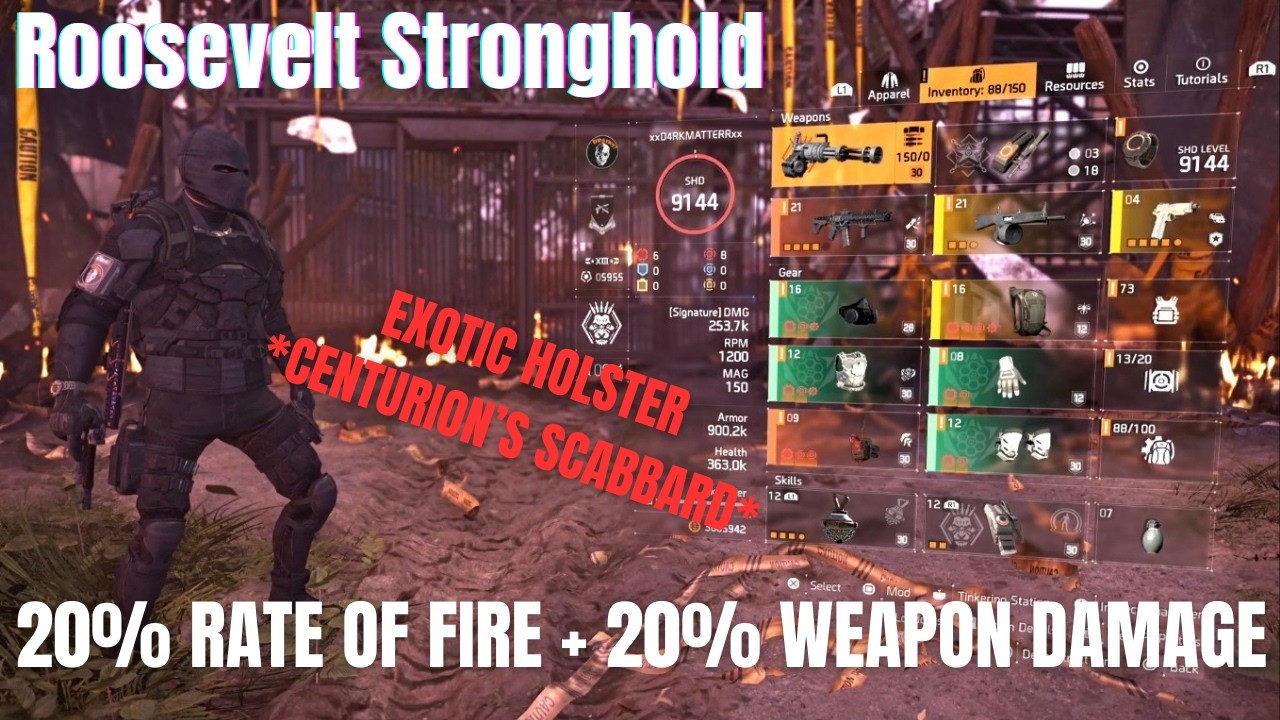 Division 2 - Roosevelt Stronghold Solo DPS Striker Build w/ Exotic Holster! (2026)