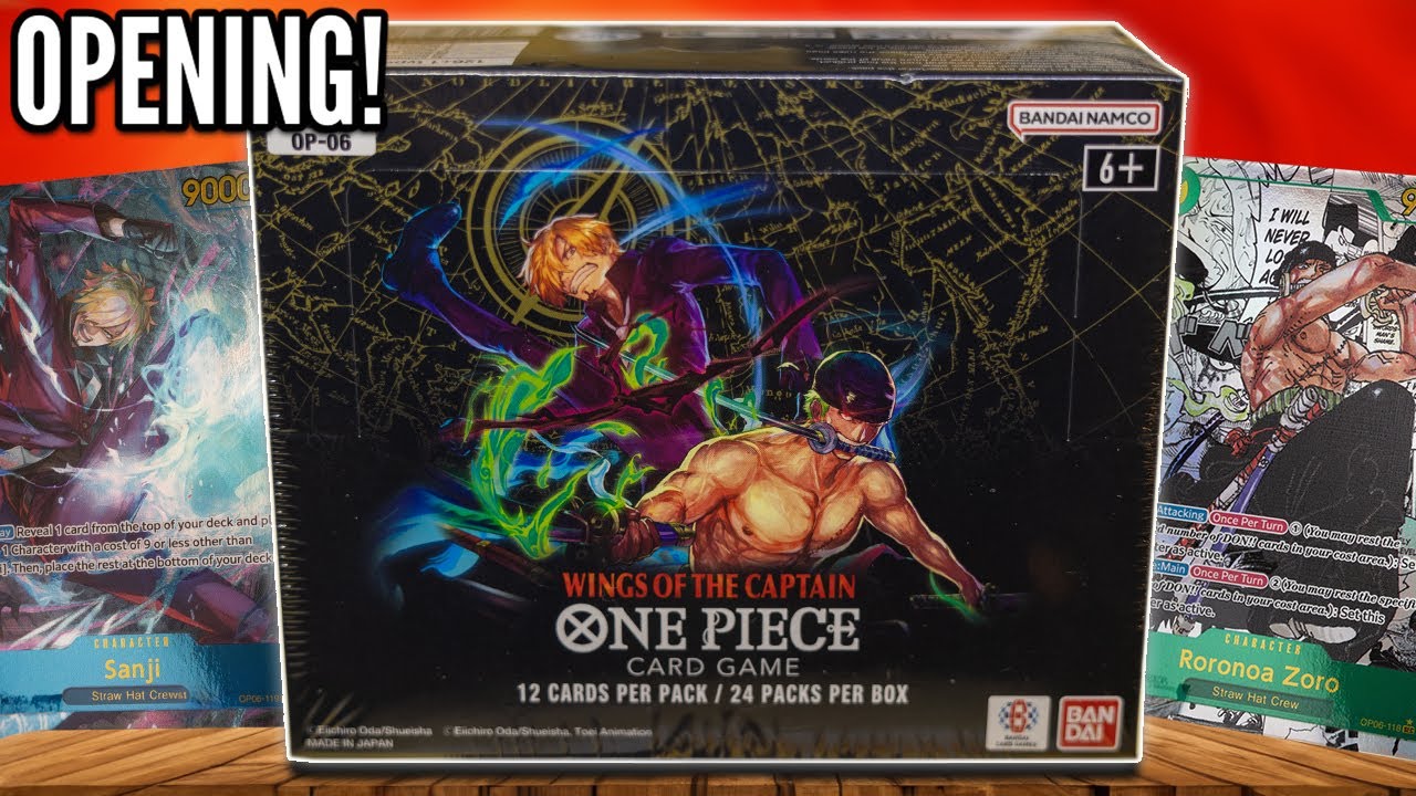 UNBOXING THE OFFICIAL ONE PIECE SET 6 BOOSTER BOX! (WINGS OF THE CAPTAIN)