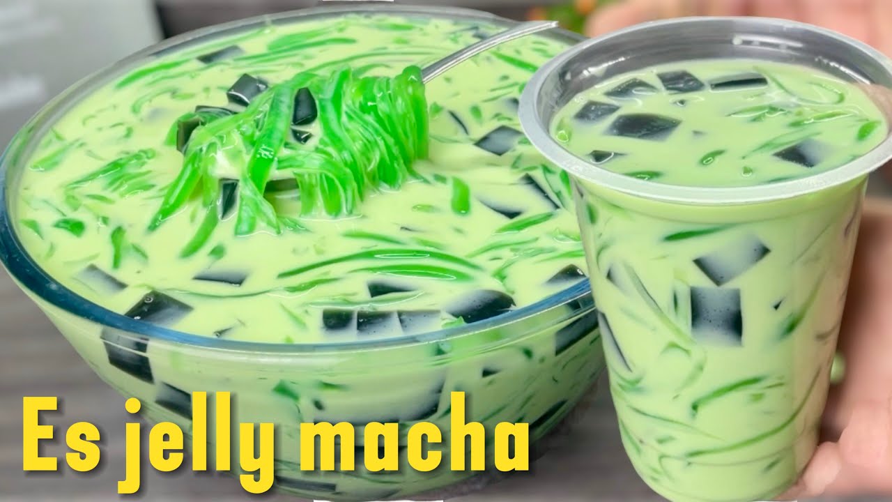 Bahanya simpel bikinya Sat set‼️ es jelly macha untuk buka puasa atau untuk ide jualan dibulan puasa