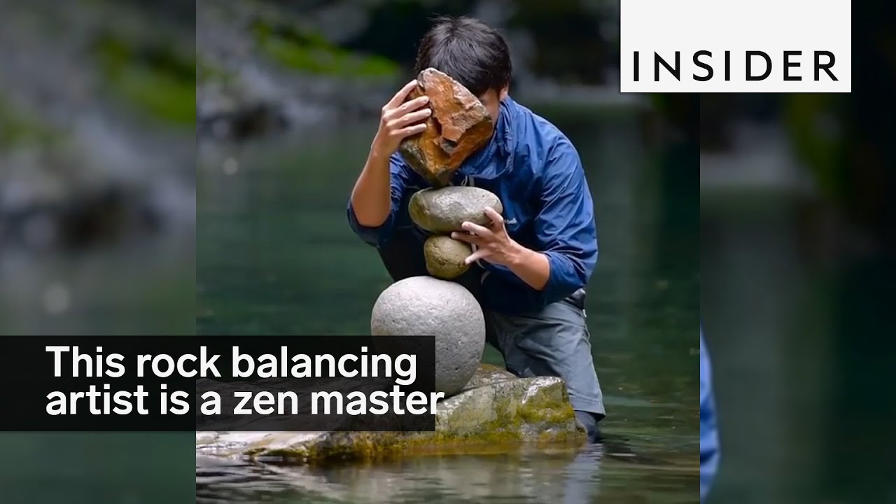 This rock balancing artist is a Zen master