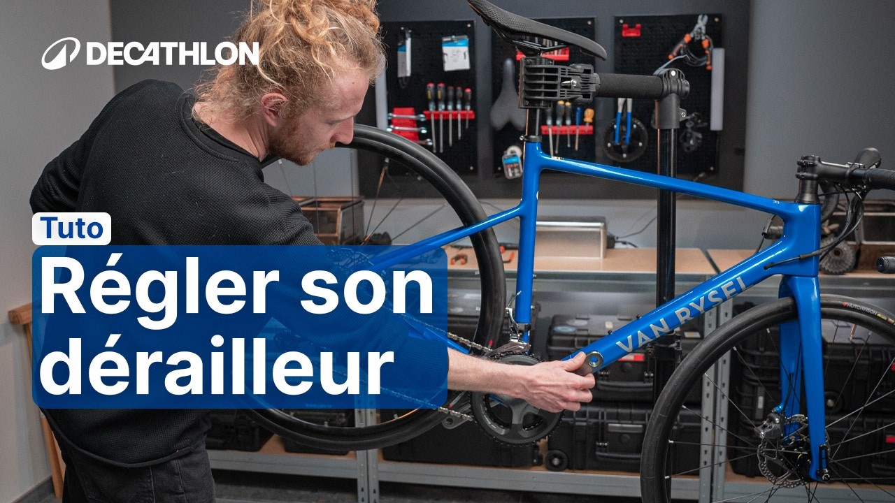 TUTO - Comment r&eacute;gler un d&eacute;railleur avant m&eacute;canique sur un v&eacute;lo route ? 🚴 I Decathlon