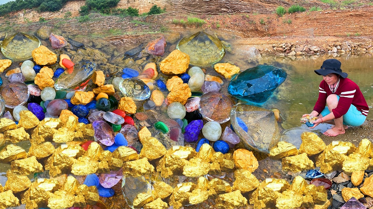 Amazing gold mining process. We discover the perfect gold nuggets- how to find gold
