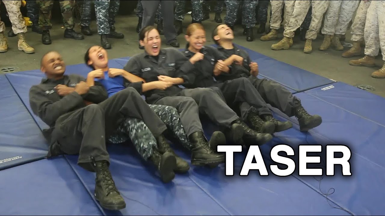 U.S. Marines and Sailors Taser Training