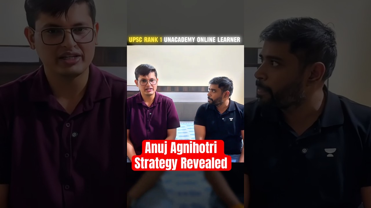 UPSC CSE 2025 Topper Interview | Anuj Agnihotri AIR 1 Strategy & Journey | Sudarshan Gurjar