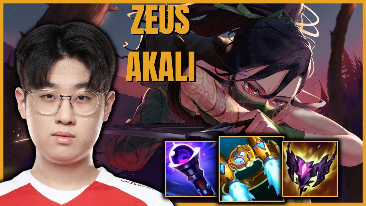 T1 Zeus Akali vs Urgot Top! Patch 12.3!