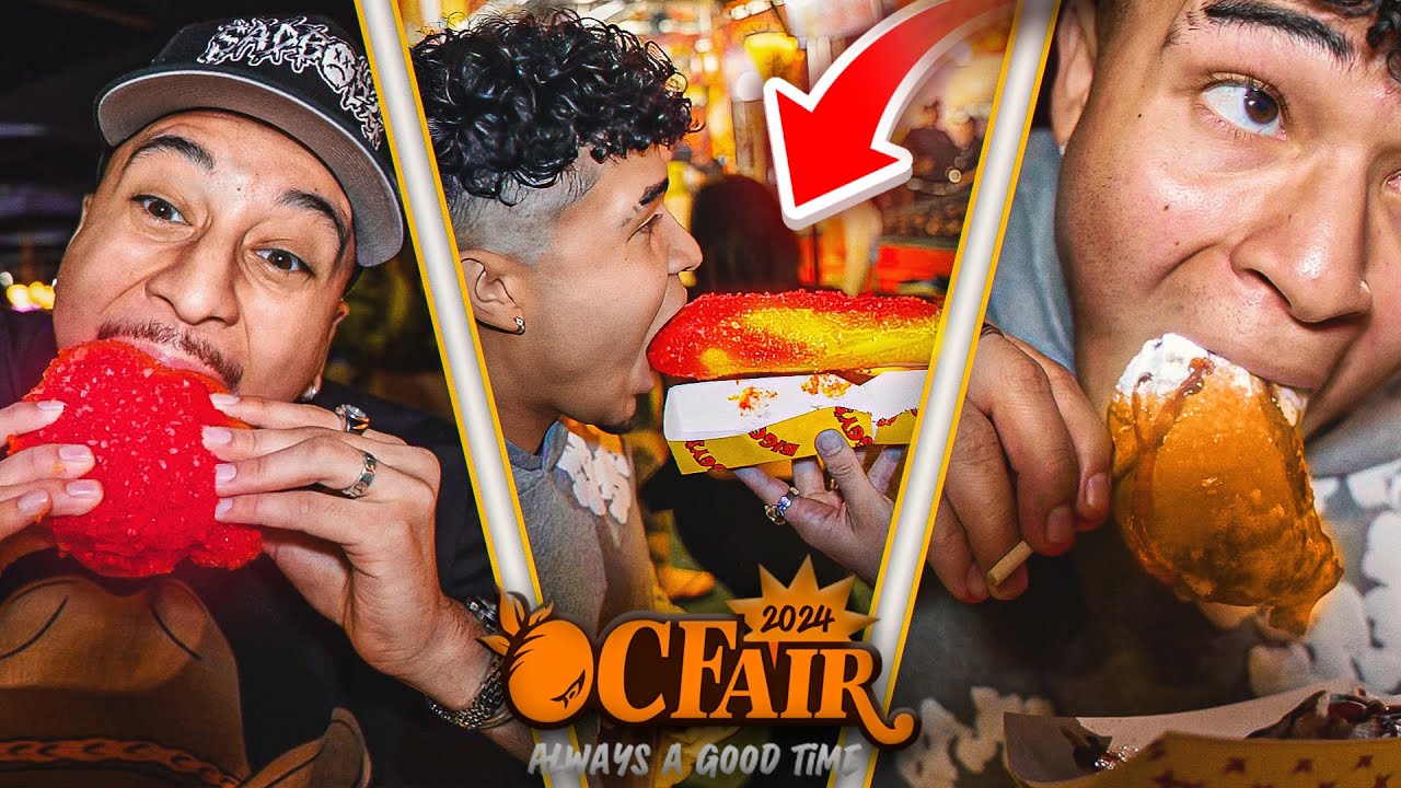 LOS BOYZ TRY EVERY FOOD AT THE OC FAIR!!! (STOMACH ACHE)