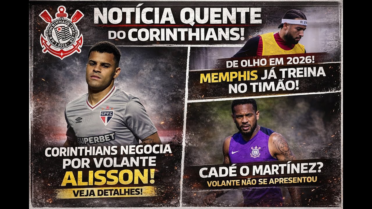 NOTÍCIA QUENTE NO CORINTHIANS! Alisson na mira, Memphis em ação e mistério com Martínez