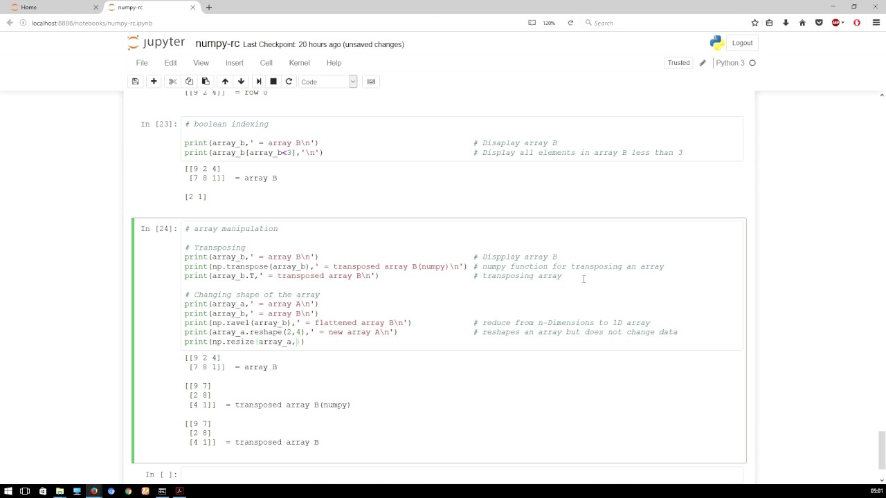 Python Numpy - array manipulation #10